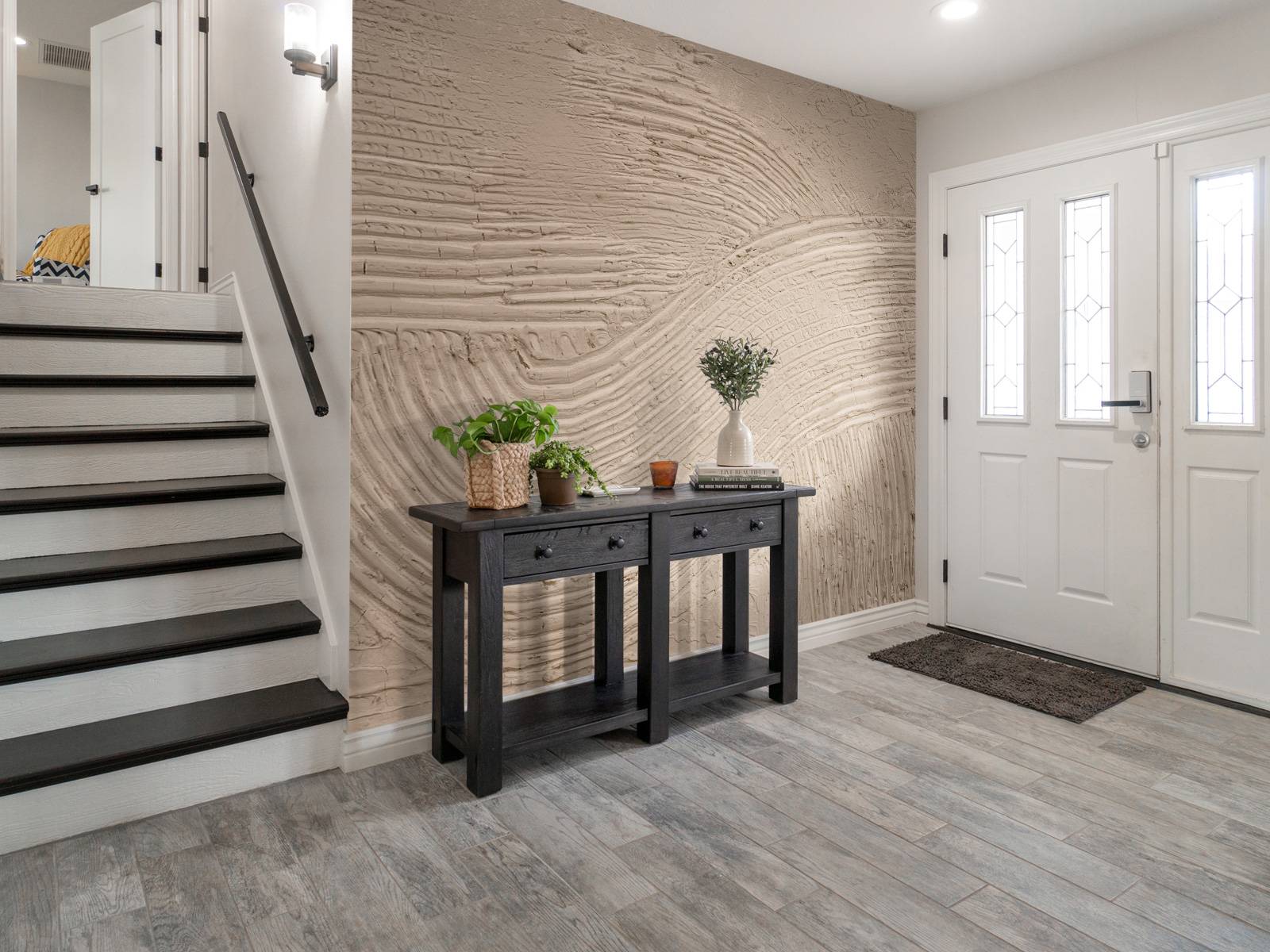 Texturerade linjer i taupe