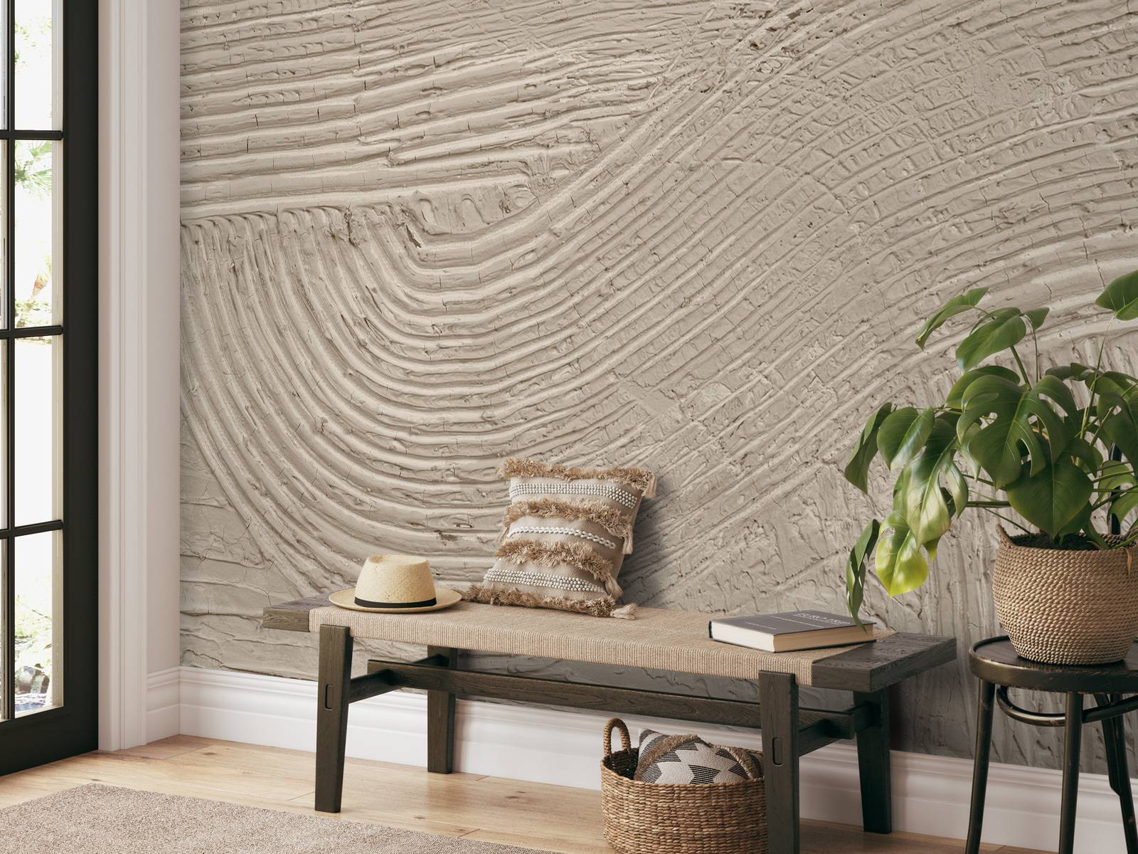 Texturerade linjer i linne