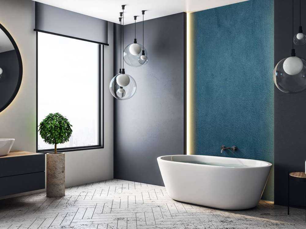 Läder blå