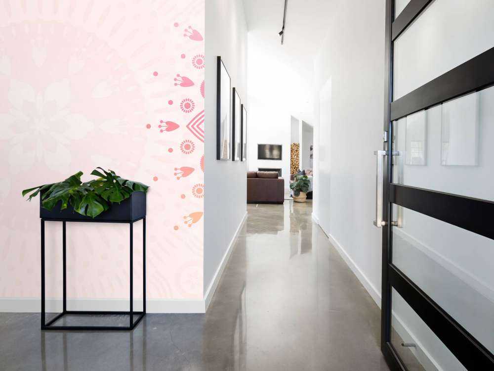 Mandalas med rosa blommor