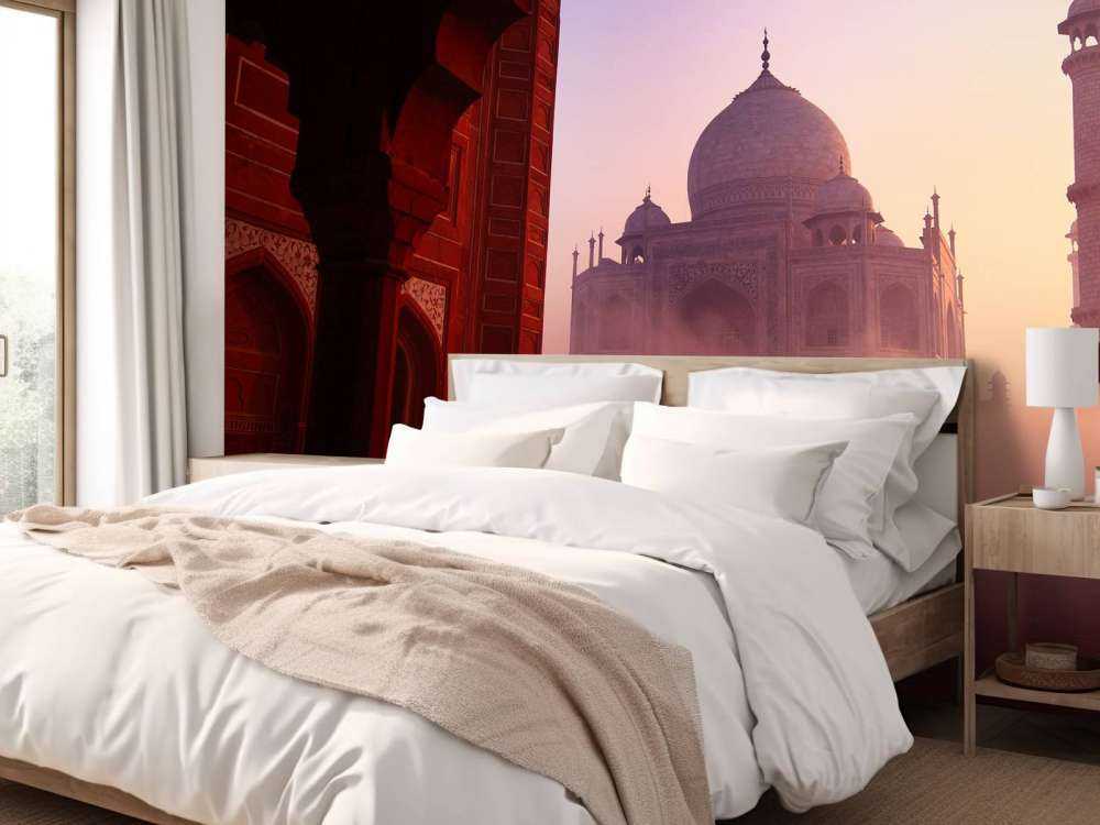 Taj Mahal vid soluppgång