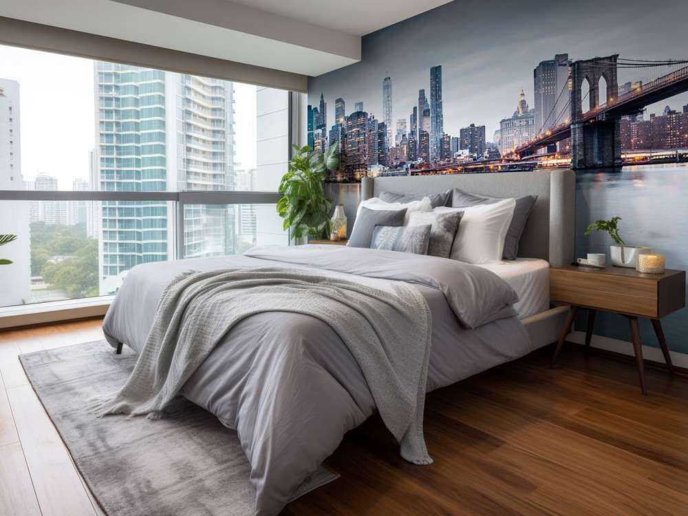 New York stad solnedgång