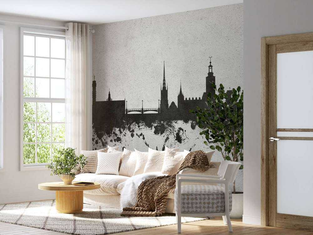 Akvarell silhuett, Stockholm