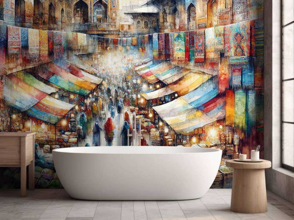 Bazaars symfoni av färger