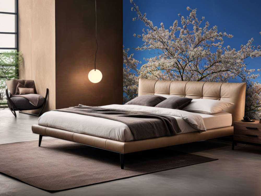 Blomning med blå himmel