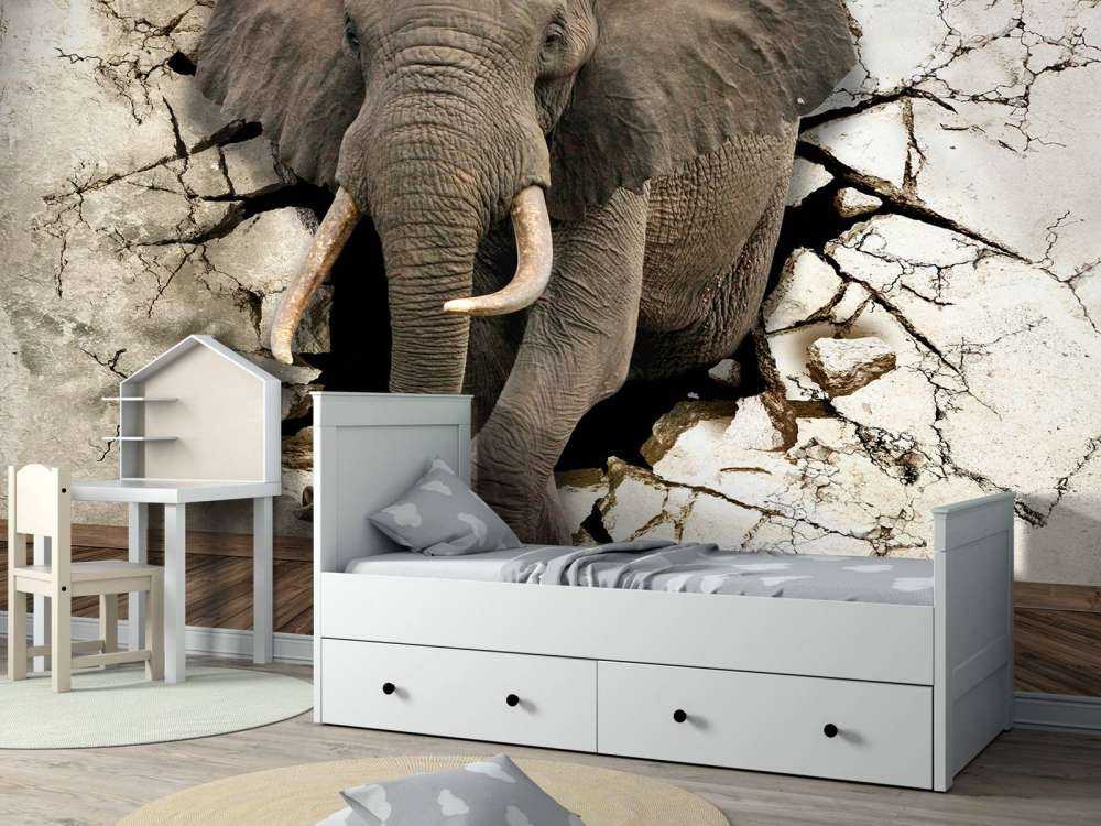 Stor elefant ur väggen