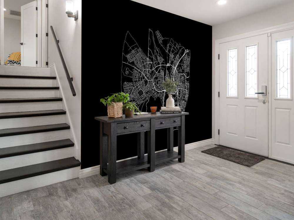 Kart over Maastricht, svart