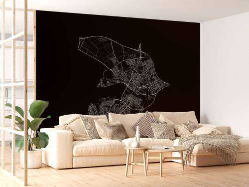 Kart over Arnhem, svart