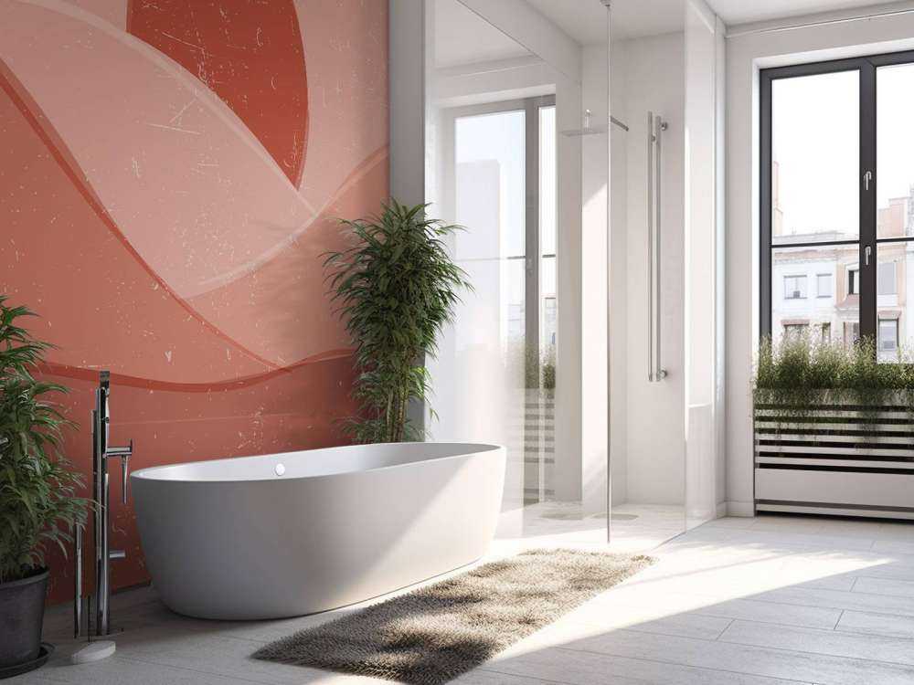 Røde bølger foran solen