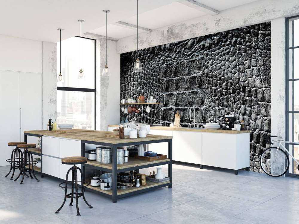 Krokodilleskinn svart