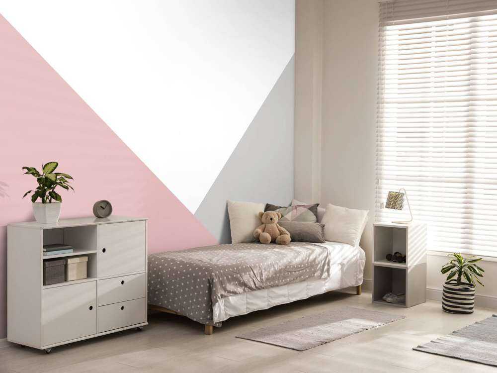 Rosa og grå trekanter