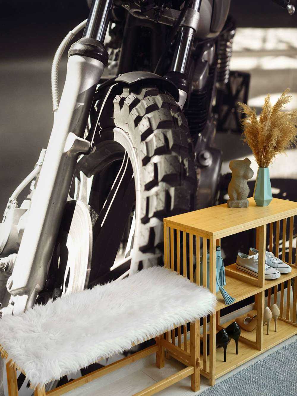 Set forfra av motorsykkel