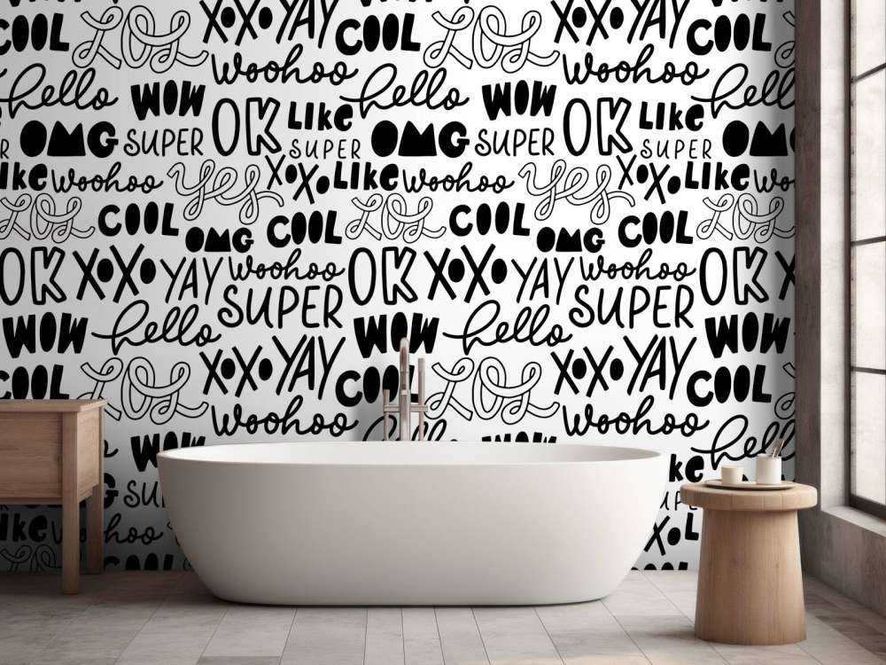 Doodles svart og hvitt