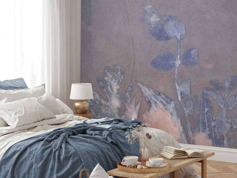 Wilde geranium og snøbær - blå