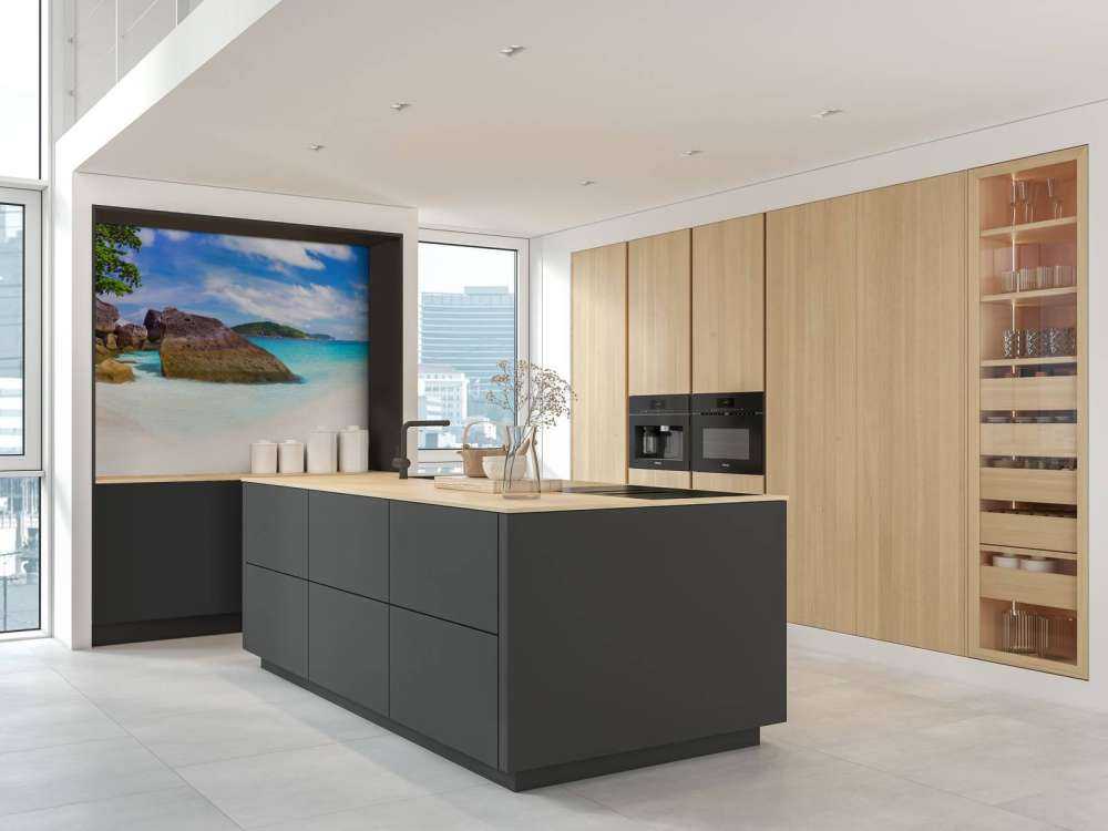 panoramaautsikt over en tropisk strand