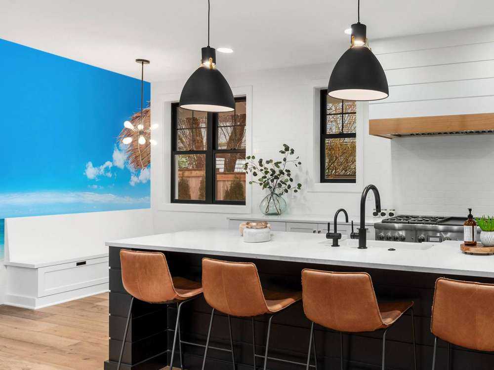 Solsenger på stranden