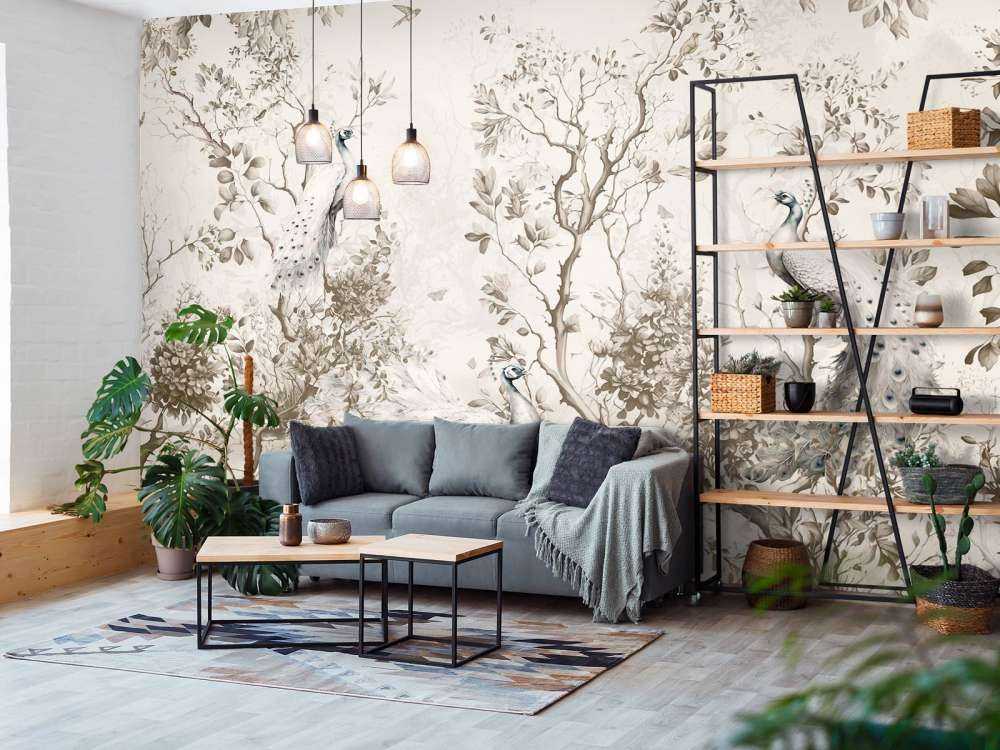 Påfugler i Pastoral Serenitet