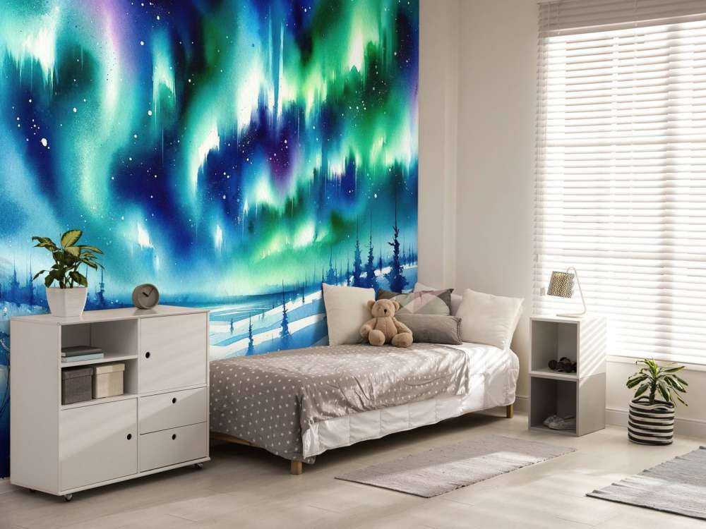 Fjellrev og Nordlys