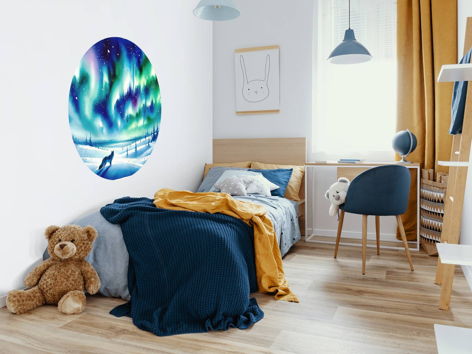 Fjellrev og Nordlys