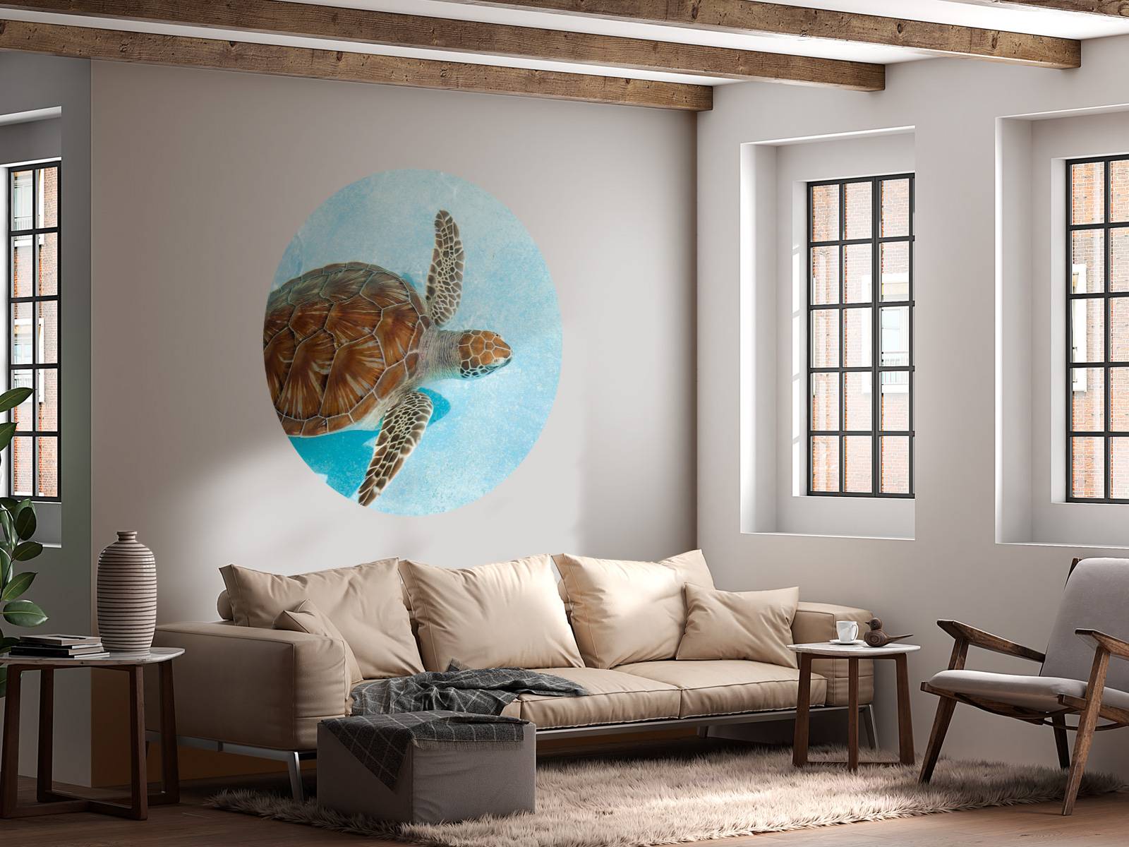 Fototapet - Skilpadde i vannet - Tapet.com, image size:1600x1200