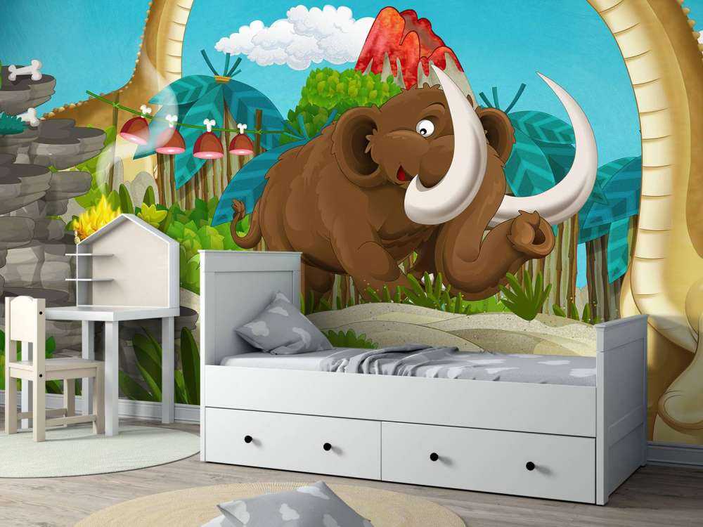 Dinosaur og en mammut