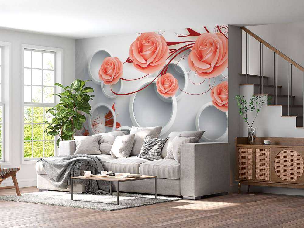 3D sirkler og blomster