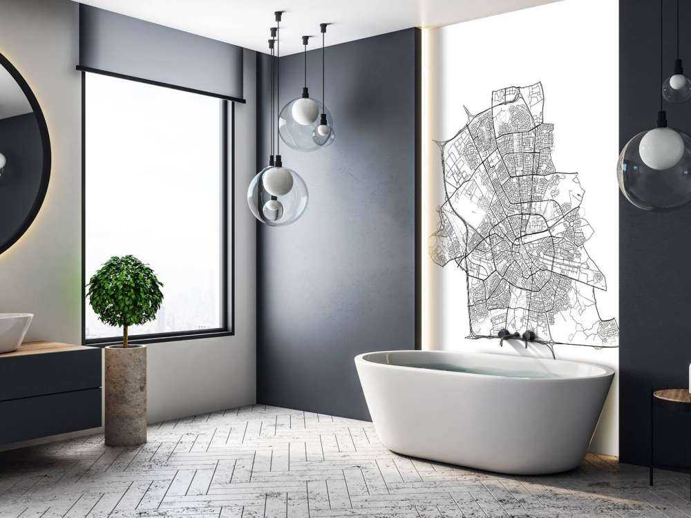 Kort over Eindhoven, hvid