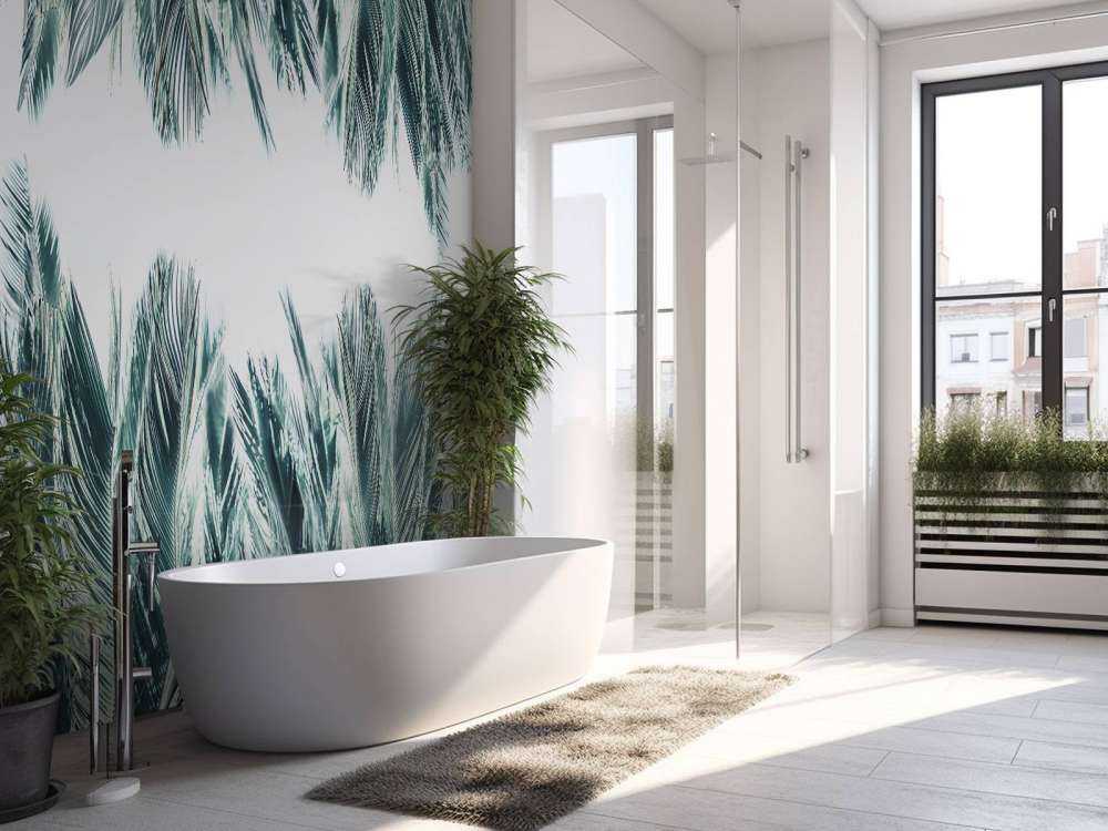 Palme blade på hvid baggrund