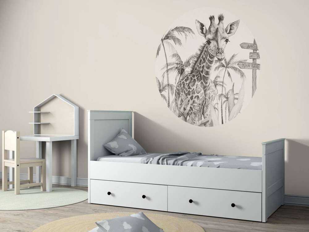 Baby-giraf i junglen beige