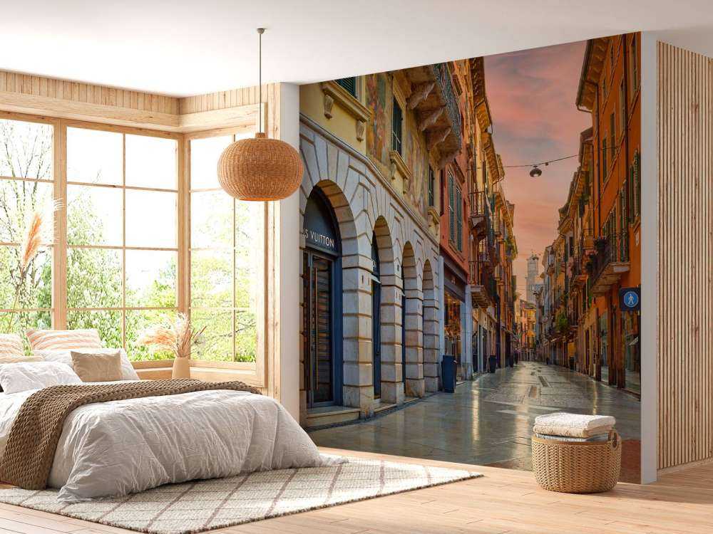 Butiksgade ved solopgang