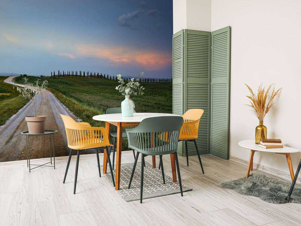 Vej gennem italiensk landskab