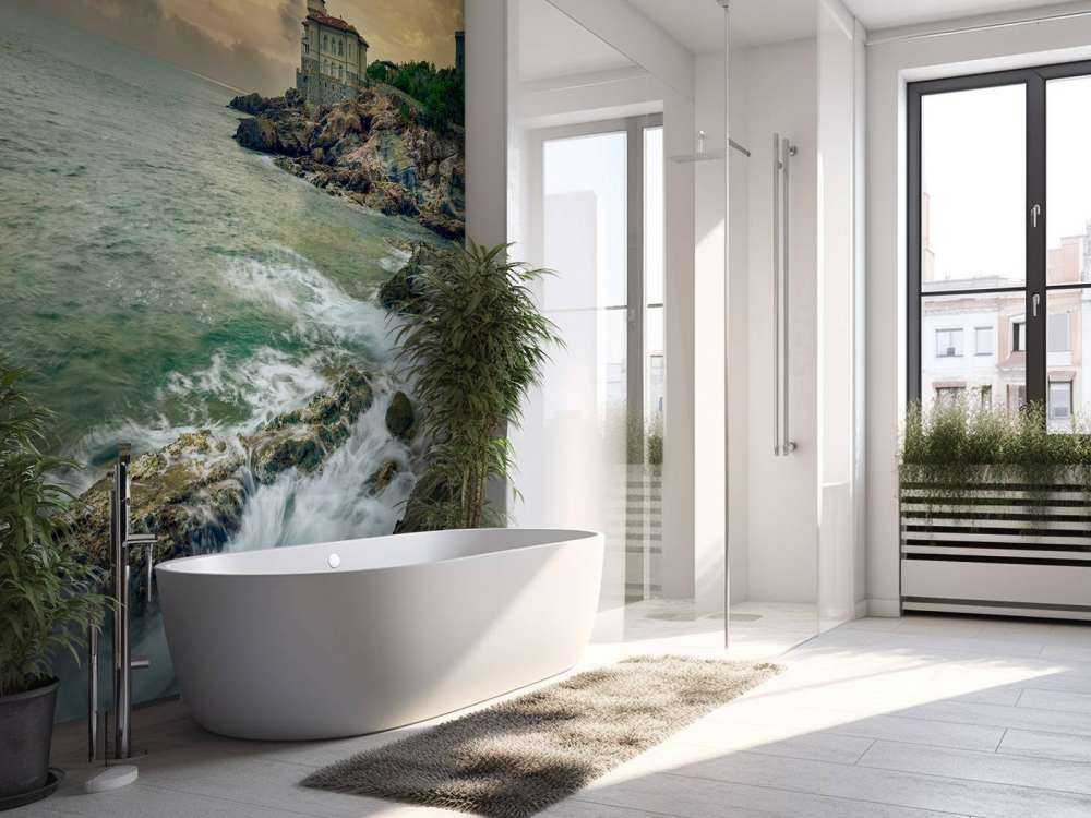 Gammelt slot på kysten