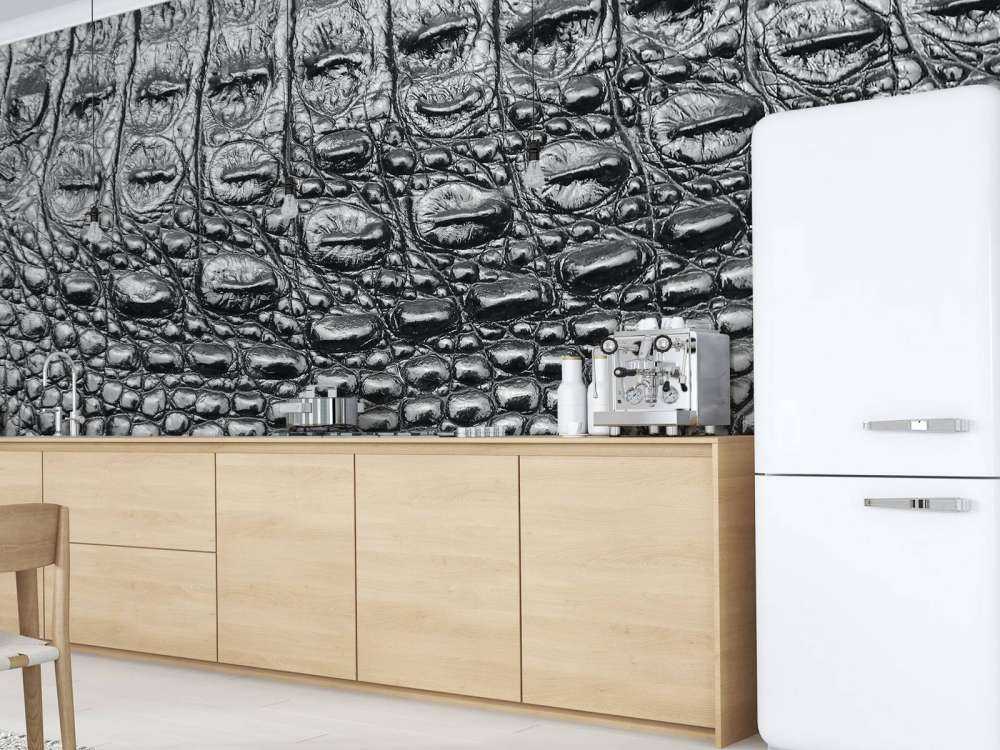 Sort krokodilleskind