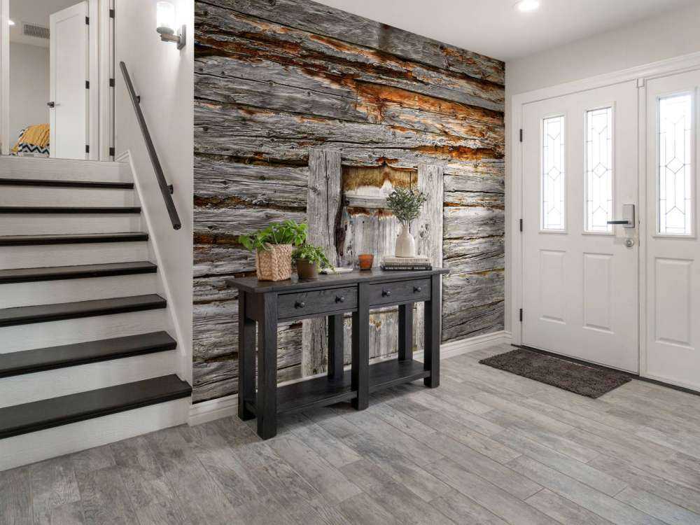 Gammelt træ med dør