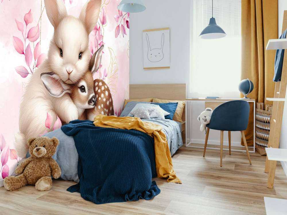 Kærlig kanin og lille hjort