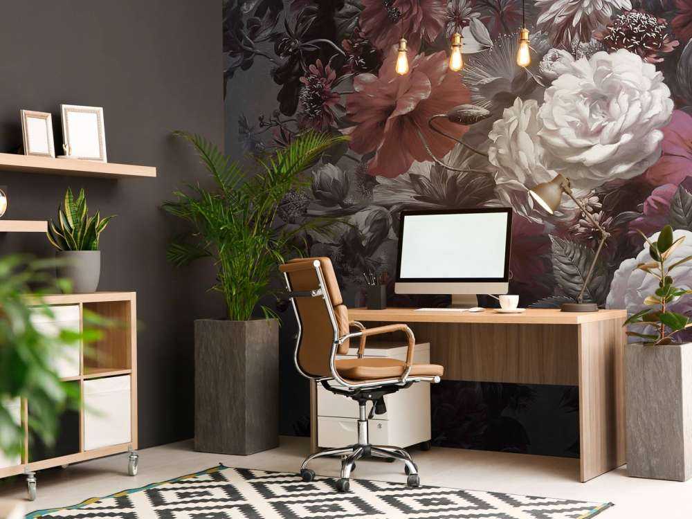 Stor buket med røde valmuer