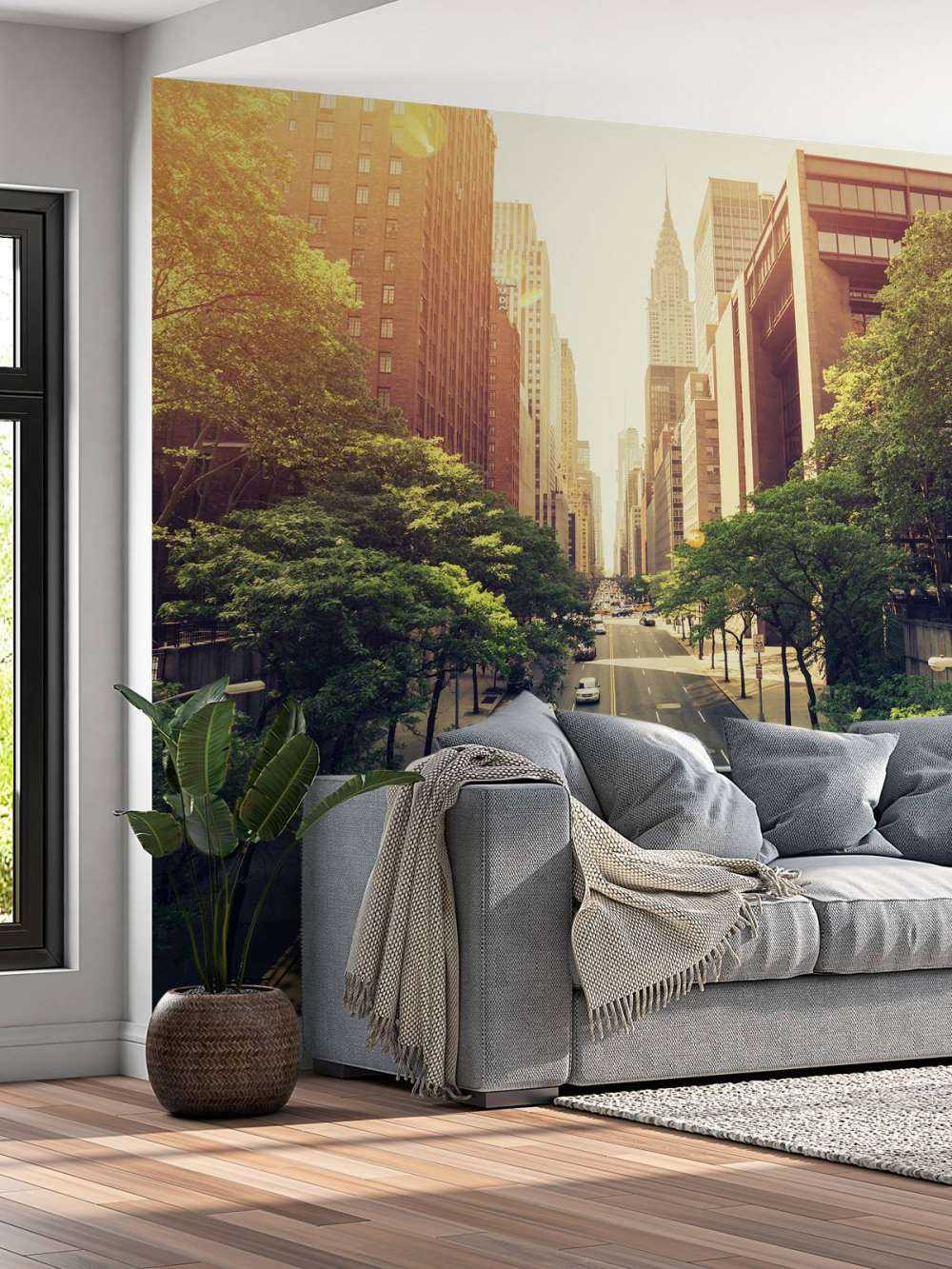 Motorvej gennem en by