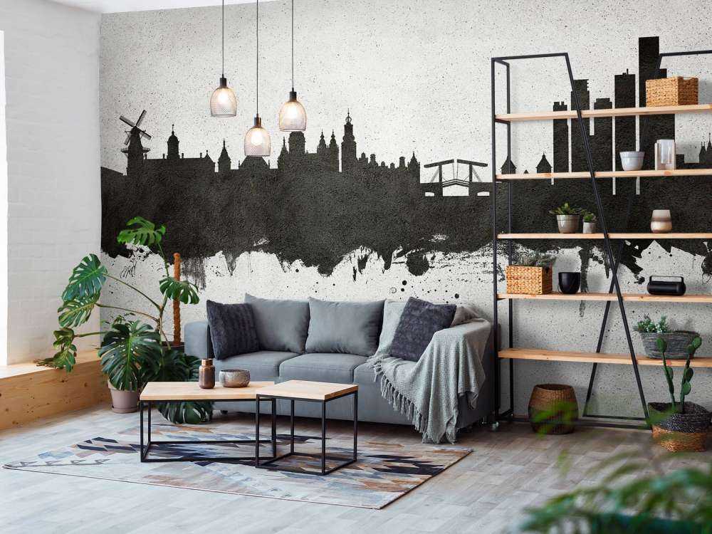 Akvarel skyline, Amsterdam