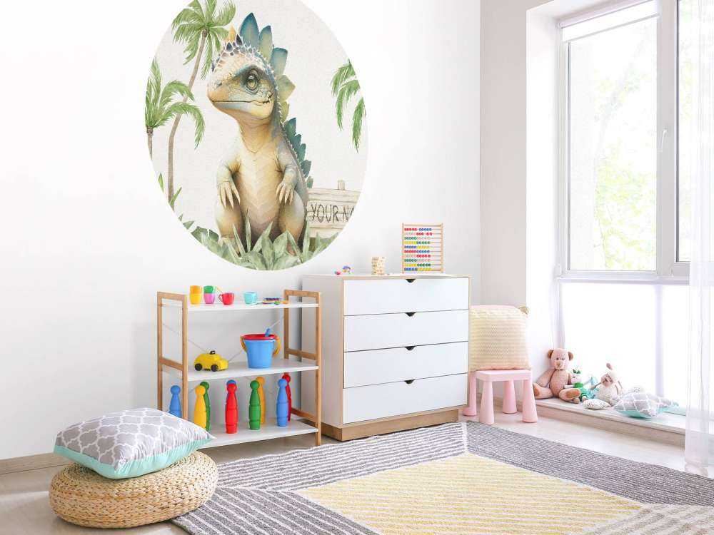 Baby stegosaurus i junglen