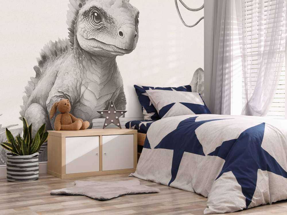 Baby ankylosaurus i den beige junglen