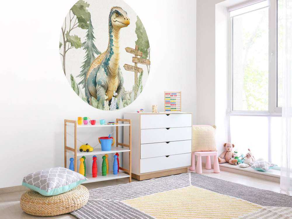 Baby brachiosaurus i junglen