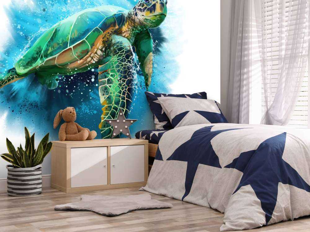 Signeret havskildpadde