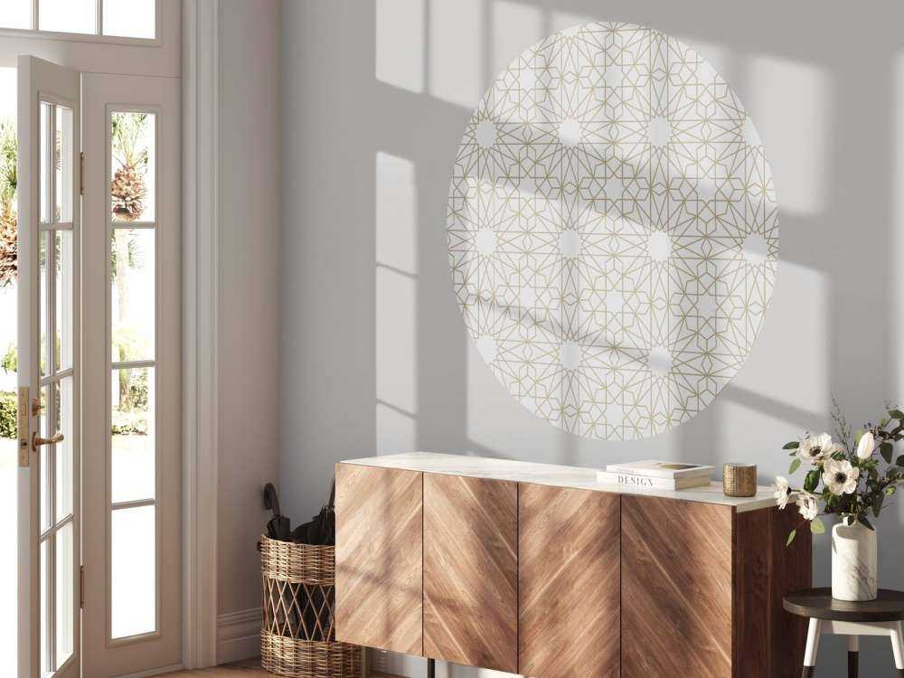 Geometriske blomster, hvide