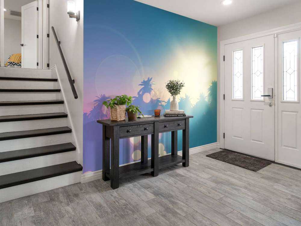 Palmetræer med retroeffekt