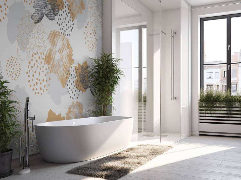 Grå blomstermønster