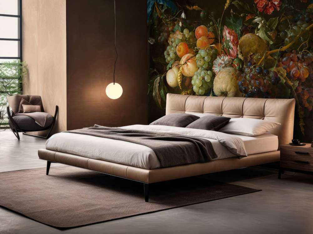 Krans af frugter med et par blomster