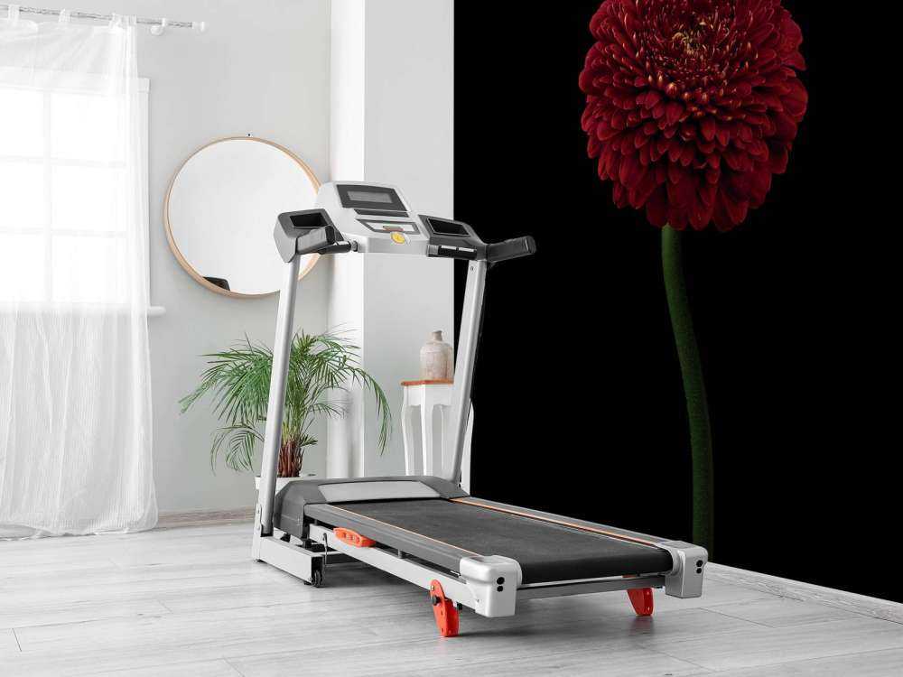 Rød blomst på stammen