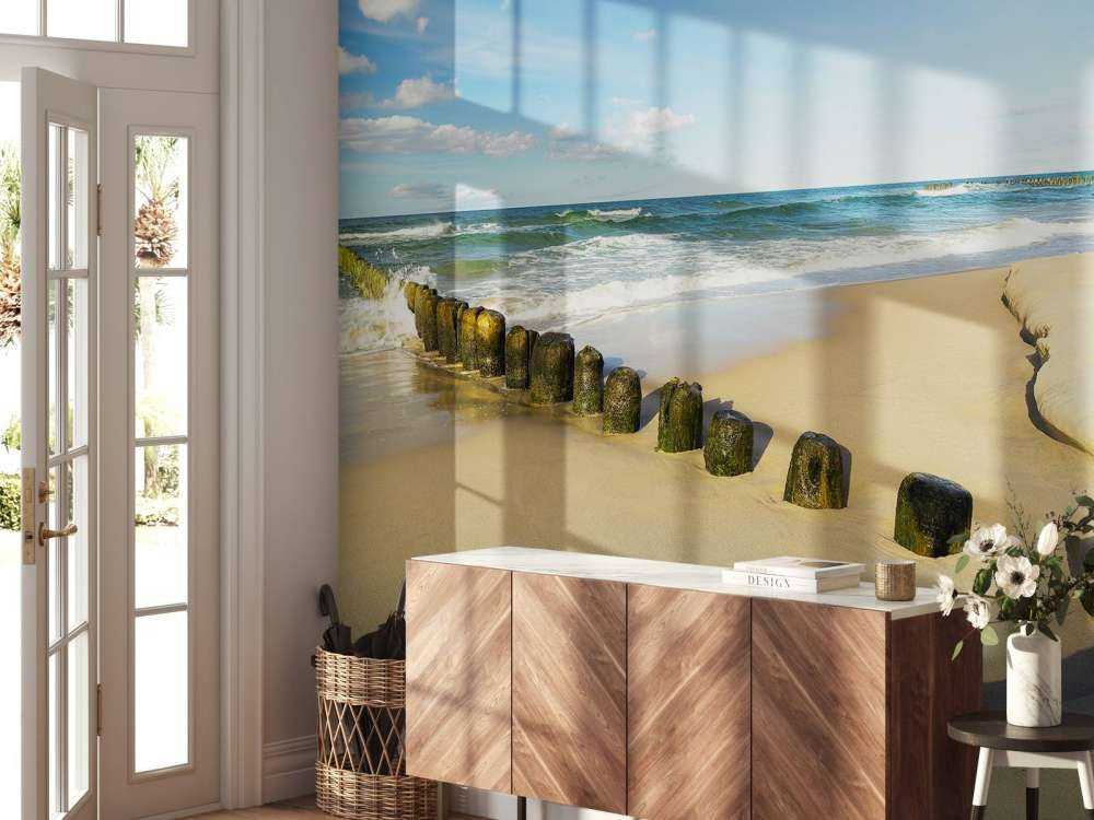 Strand på en smuk dag