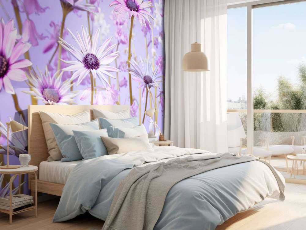 Farverige lilla blomster