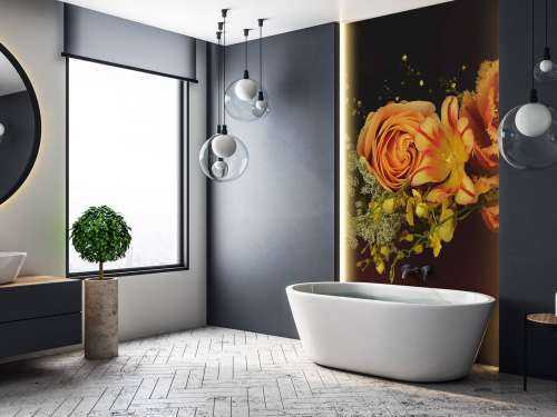 Arrangeret blomsterkrans